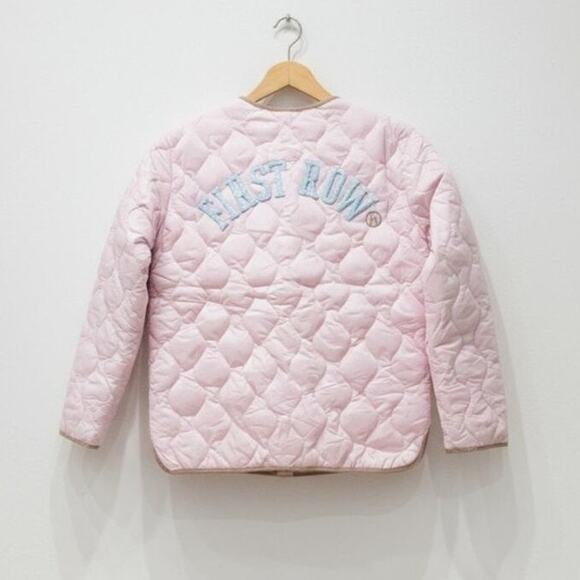 NWT First Row Denim "Keep Things Simple" Pink Quilted Jacket Enjoy Life – Small - Picture 4 of 12